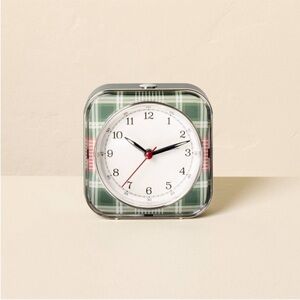 4” Plaid Square Tabletop Analog Clock - Hearth & Hand™ with Magnolia